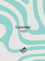 سررسید 1405 طرح Calender رنگ سبز خیلی سبز